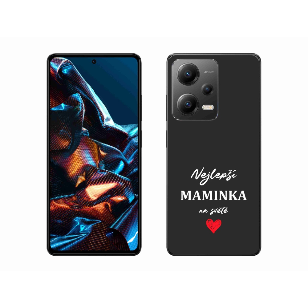 Gél borító mmCase a Xiaomi Redmi Note 12 Pro 5G számára - legjobb anya 1 fekete háttér