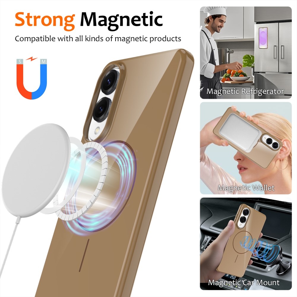 MagSafe zselés tok Samsung Galaxy S25 Edge készülékhez - arany színben