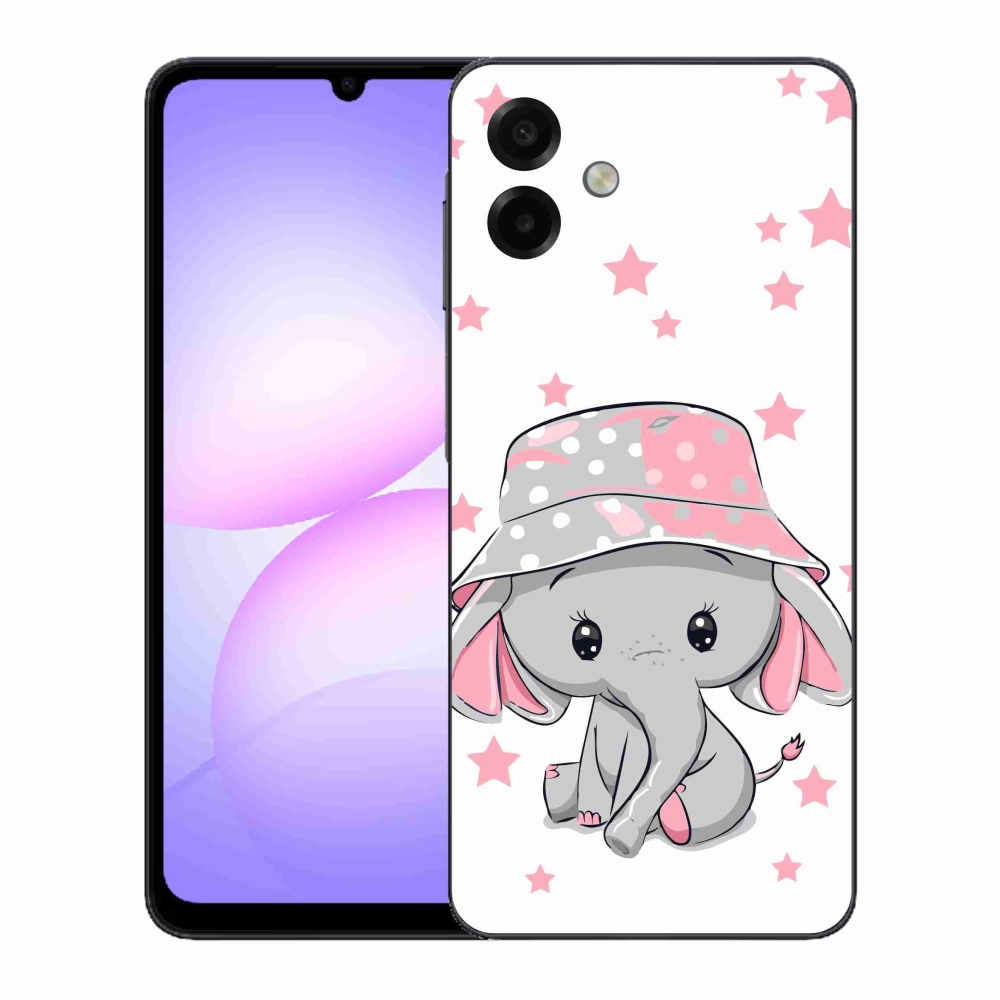 Gél védőhuzat mmCase Samsung Galaxy A07 4G - rózsaszín elefánthoz