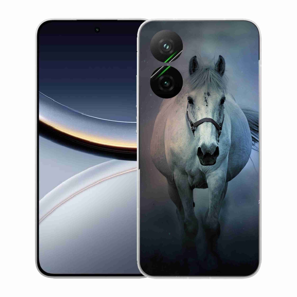 Gél borítás mmCase a Xiaomi Poco F7 5G számára - futó fehér ló