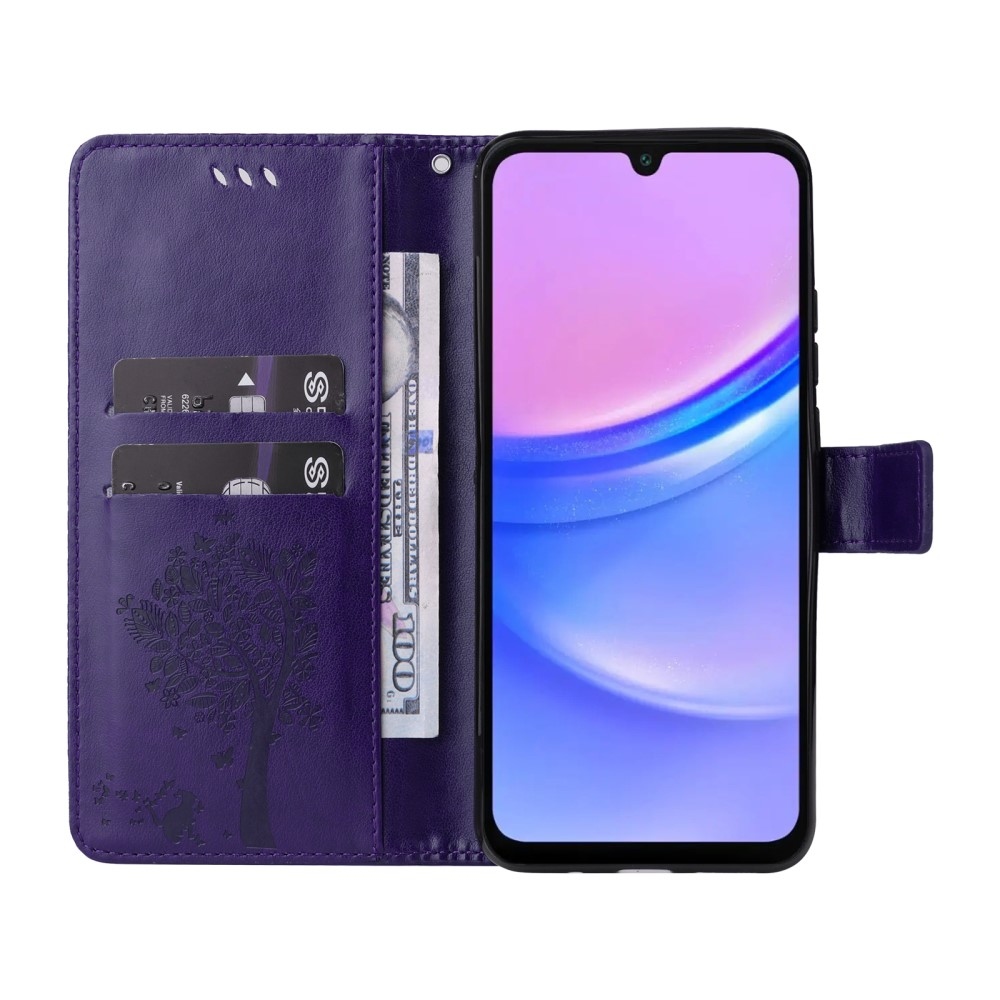 Fák könyve tok Samsung Galaxy A16 4G/5G/A26 5G - sötétlila