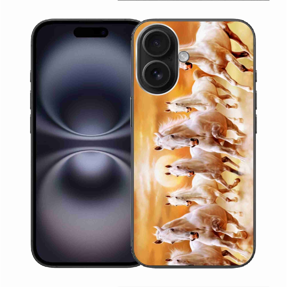 Gél tok mmCase iPhone 16-hoz - lovak 2