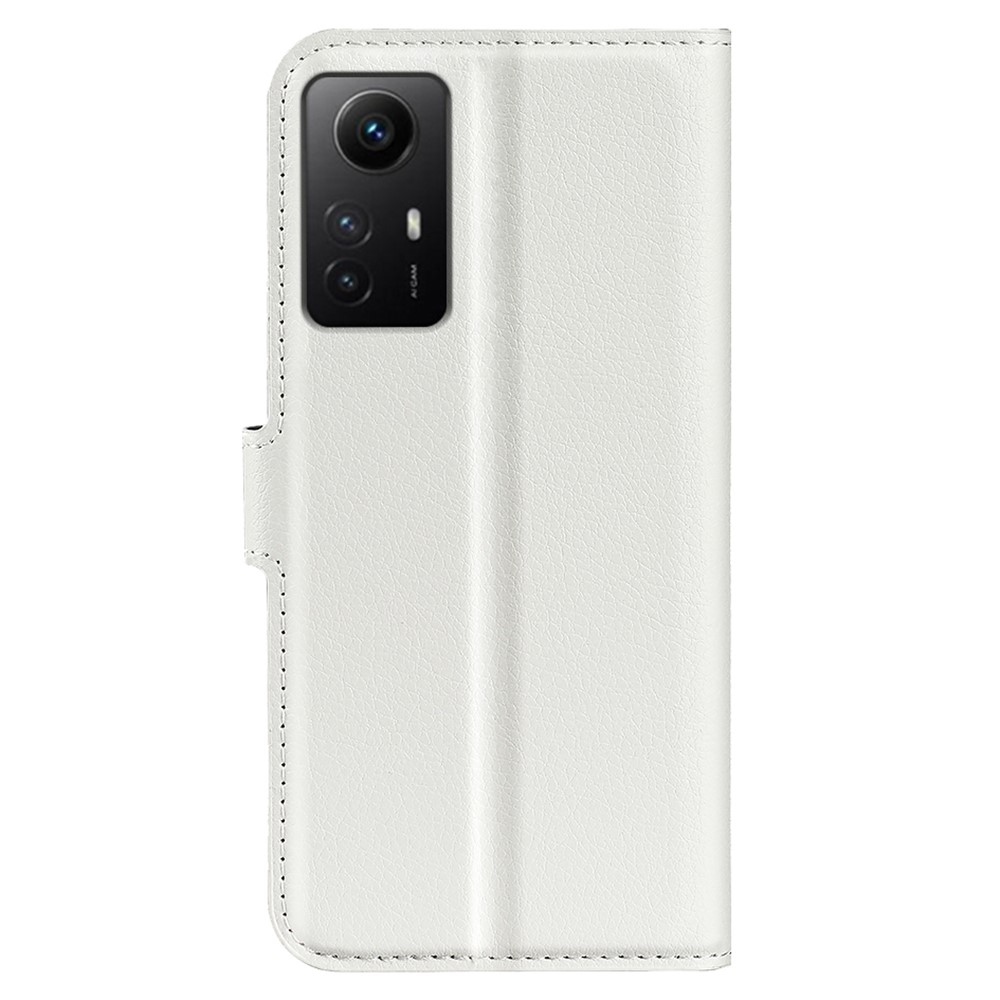 Litchi könyv tok Xiaomi Redmi Note 12S-hez - fehér