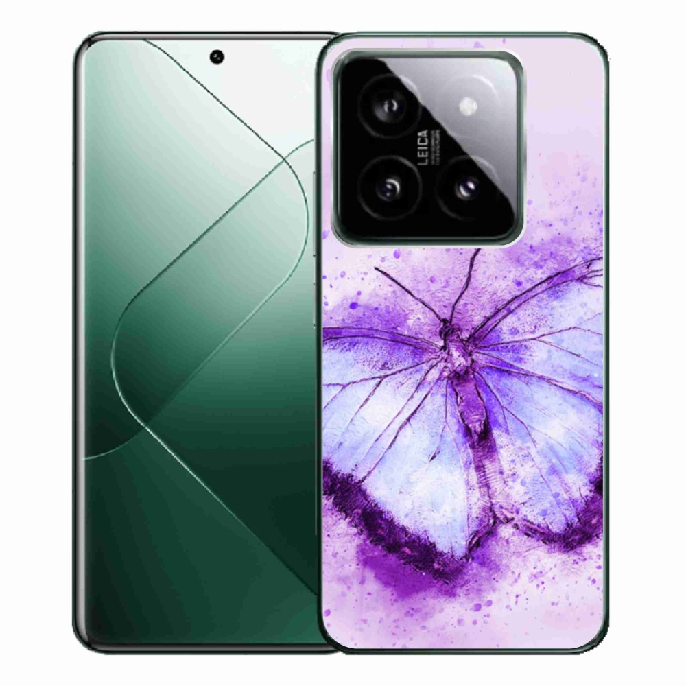 Gél borítás mmCase a Xiaomi 14 Pro számára - lila pillangó