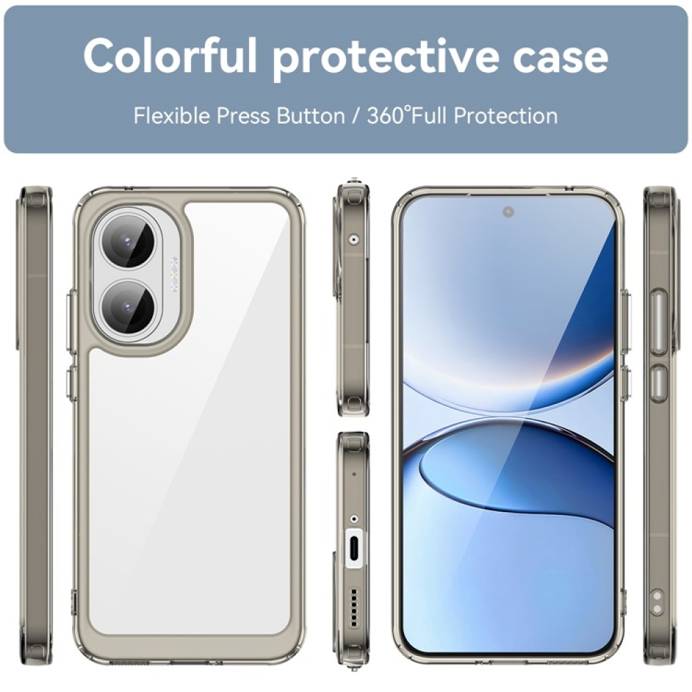 Gél tok fix hátlappal a Xiaomi Poco F7 5G készülékhez - szürke