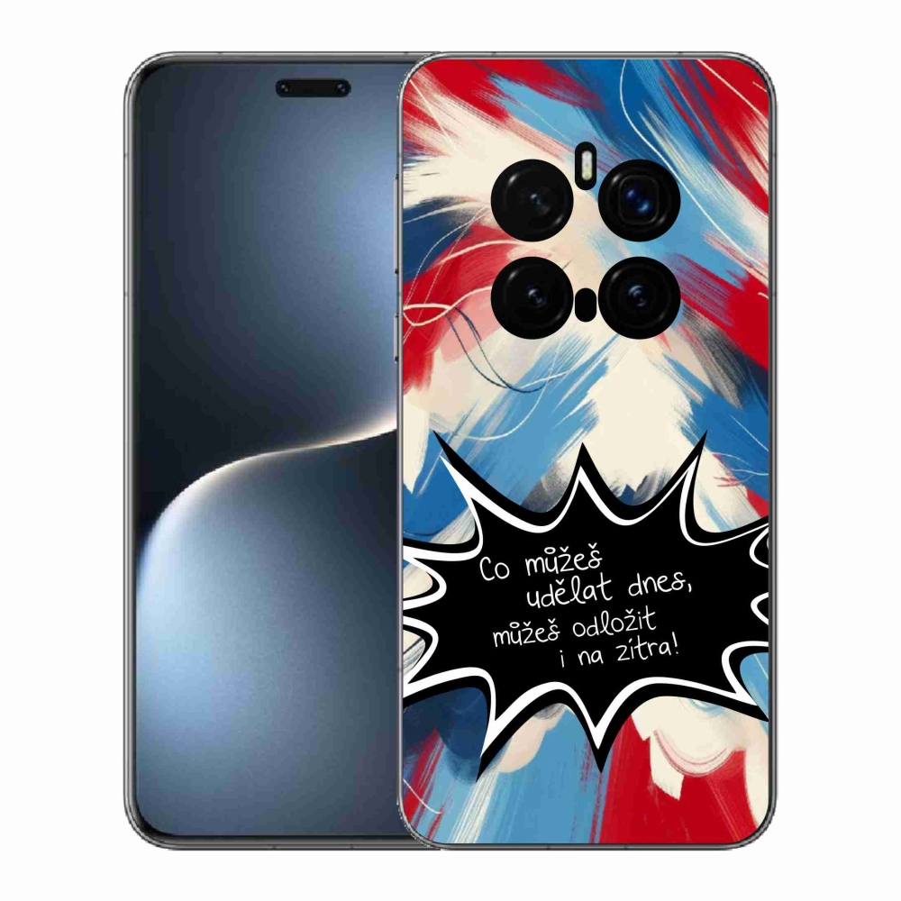 Gél borító mmCase a Honor Magic 7 Pro 5G készülékhez - vicces szöveg 9 fekete háttér