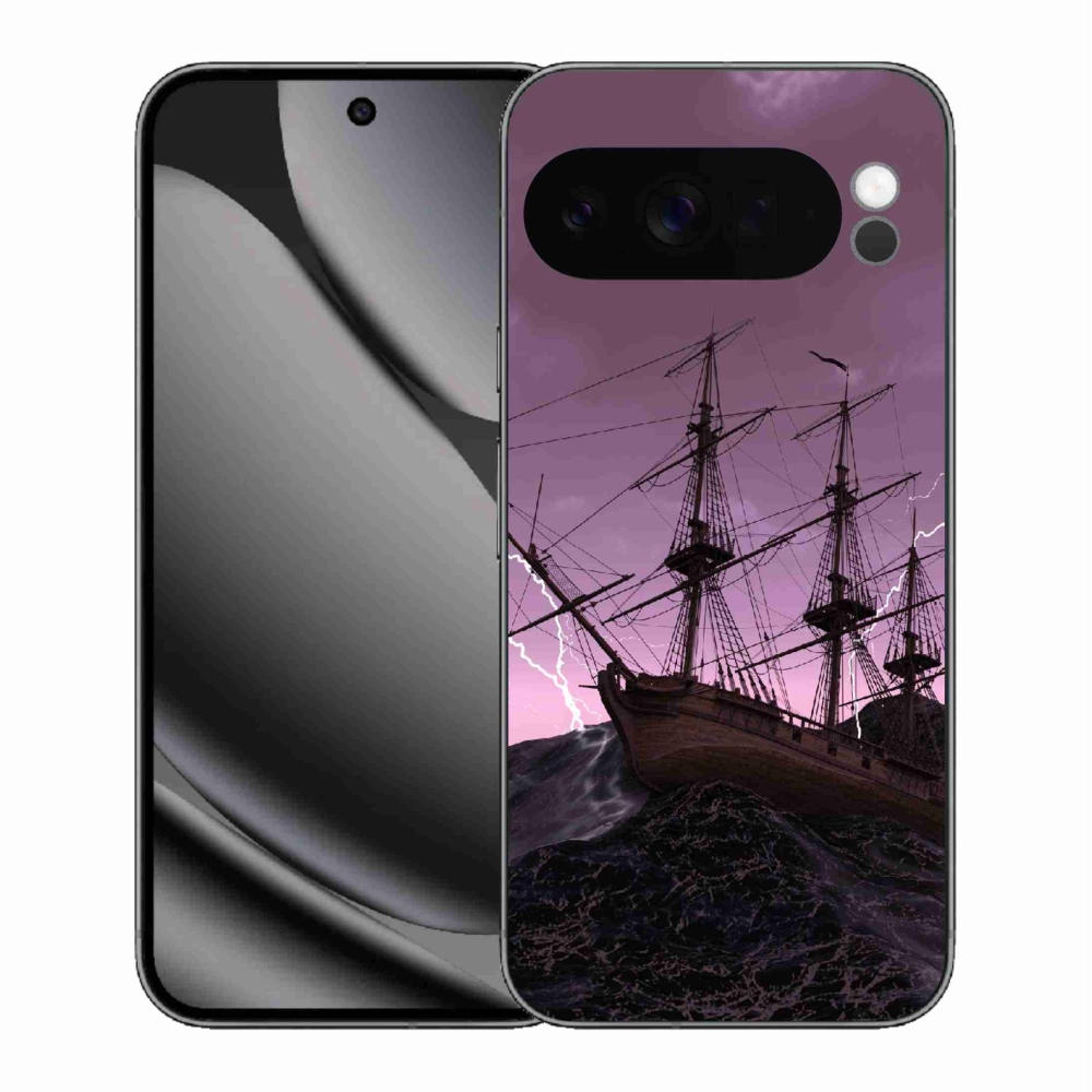 Zselés borítás mmCase a Google Pixel 10 Pro XL-hez - hajó a viharban