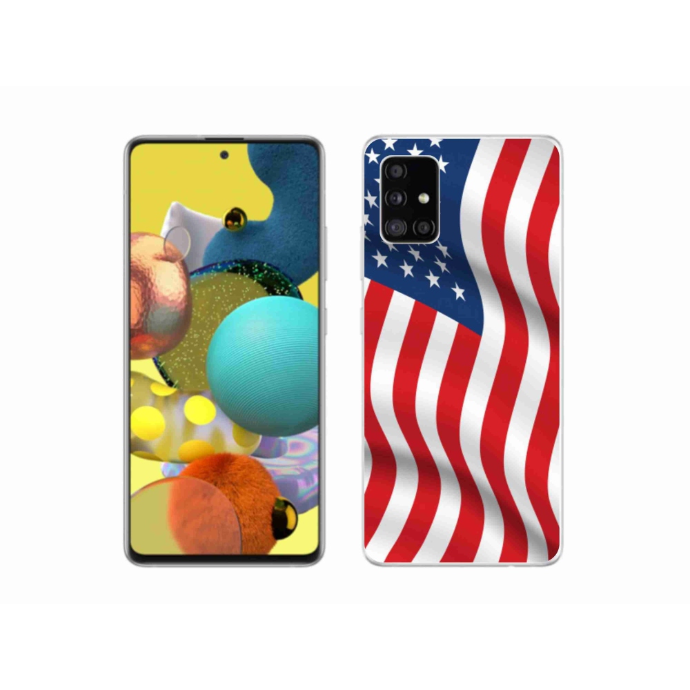 Gél védőhuzat mmCase Samsung Galaxy A51 5G - amerikai zászlóhoz