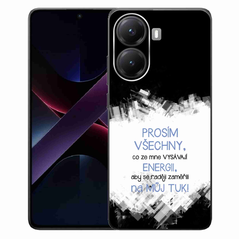 Gél borító mmCase a Xiaomi Poco X7 Pro 5G-hez - vicces szöveg 1 kék