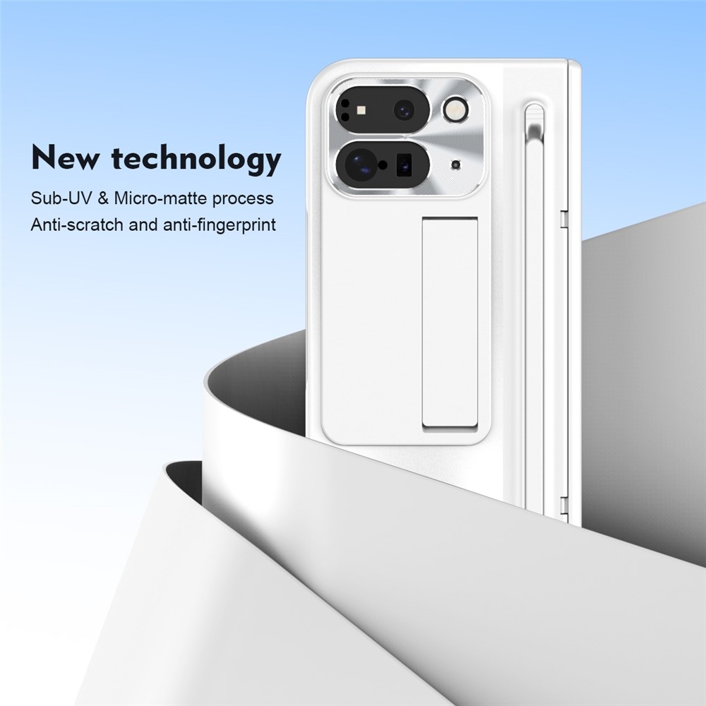 Pántos műanyag borítás tollal és képernyővédővel a Google Pixel 10 Pro Fold-hoz - fehér