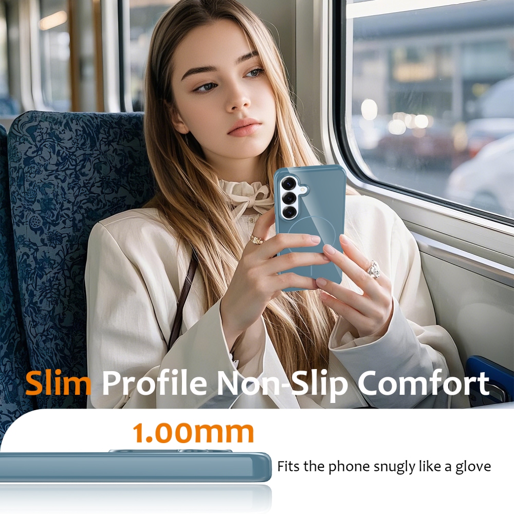 MagSafe zselés hordtáska Samsung Galaxy S25 FE készülékhez - kék