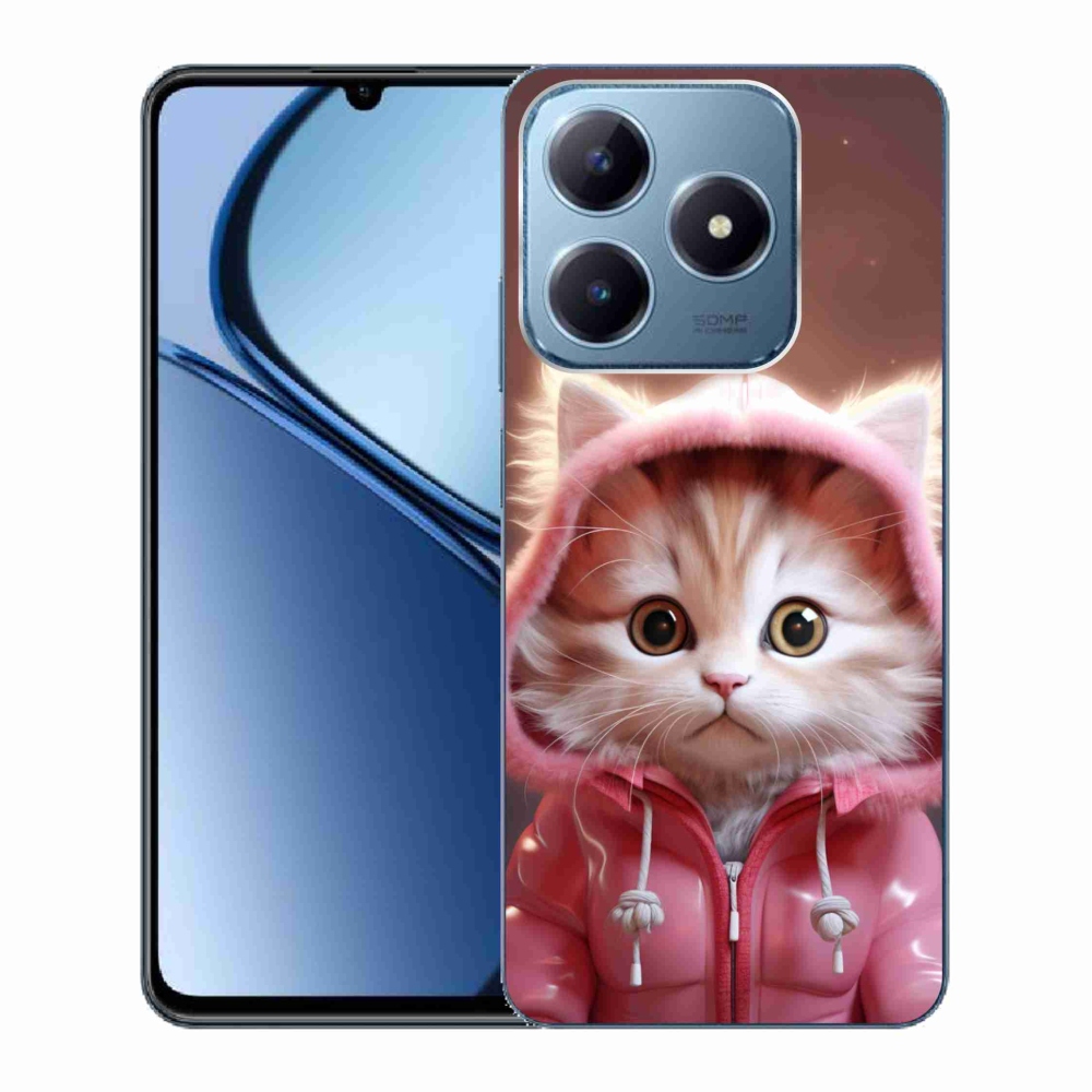 Gél borító mmCase a Realme C63 készülékhez - aranyos cica 3