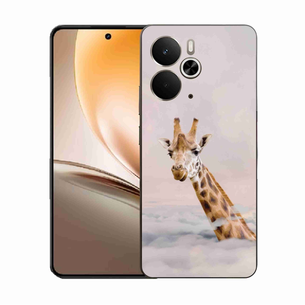 Gél borítás mmCase a Realme 14 5G/14T 5G-hez - zsiráf a felhőkben