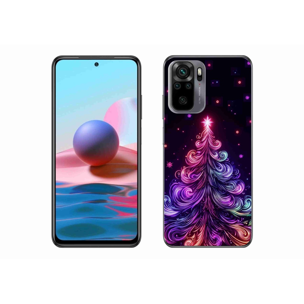 Gél borítás mmCase a Xiaomi Poco M5s készülékhez - neon karácsonyfa 1