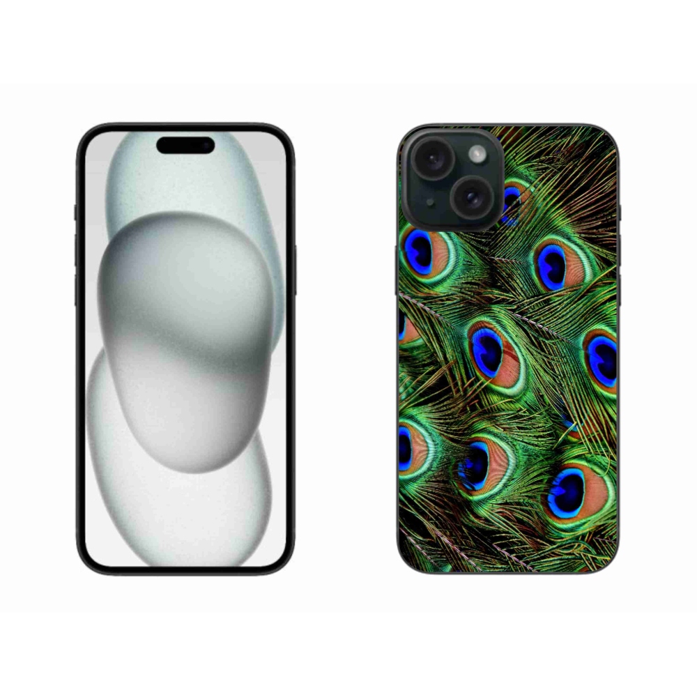 Zselés borítás mmCase iPhone 15 Plus készülékhez - pávatoll