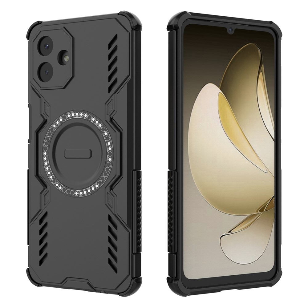 Üreges, tartós védőburkolat MagSafe-val a Samsung Galaxy A07 4G készülékre - fekete