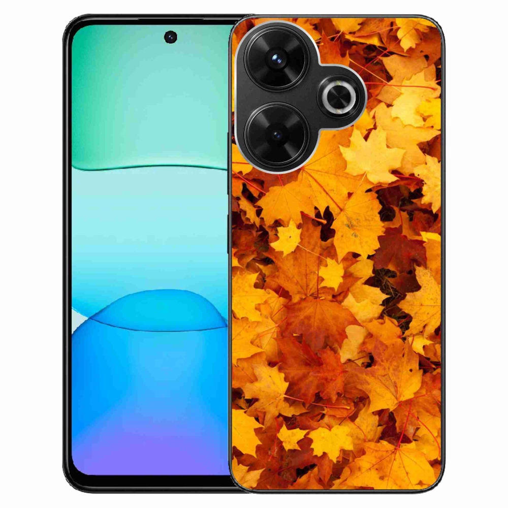 Gél borítás mmCase a Xiaomi Redmi 13 4G/Poco M6 4G számára - juharlevelek