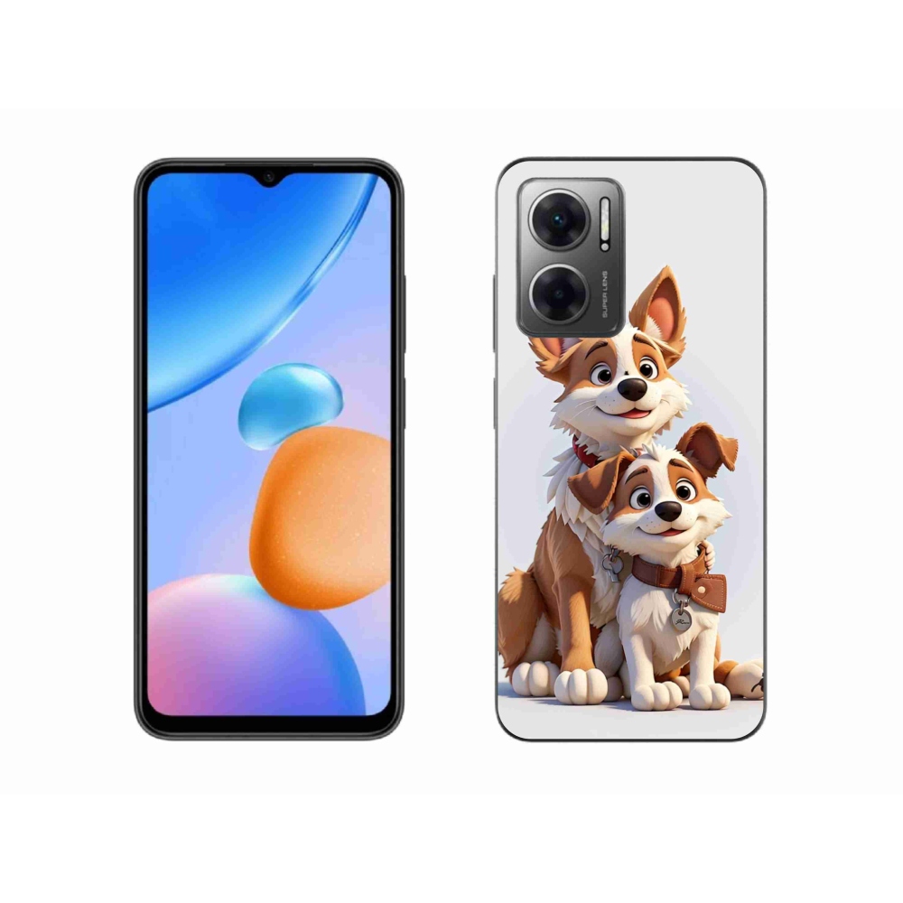 Gél borító mmCase a Xiaomi Redmi 10 5G számára - kutyák rajzolása