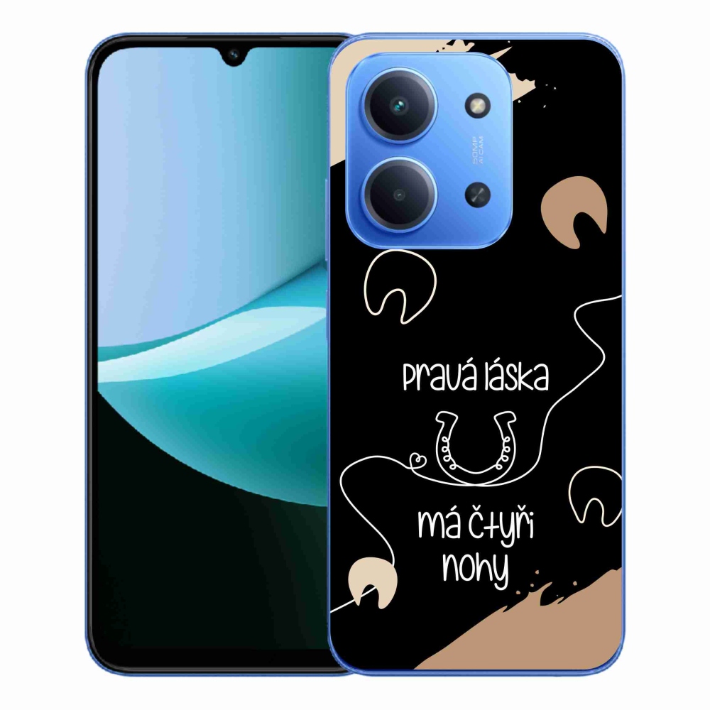 Gél borítás mmCase a Xiaomi Redmi 15C 4G/5G (173mm) - ló motívum fekete háttérrel