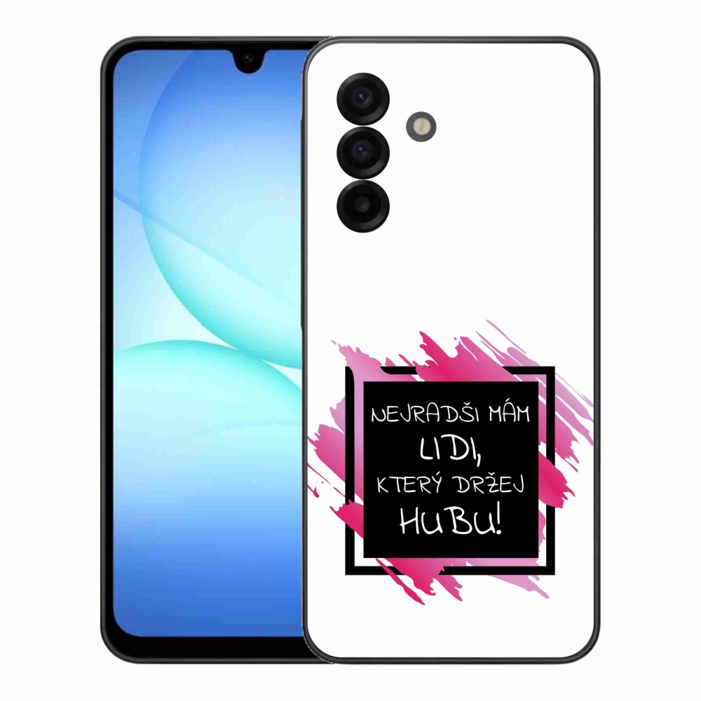 Gél borító mmCase Samsung Galaxy A17 4G/5G - vicces szöveg 7 fekete-fehér háttérrel