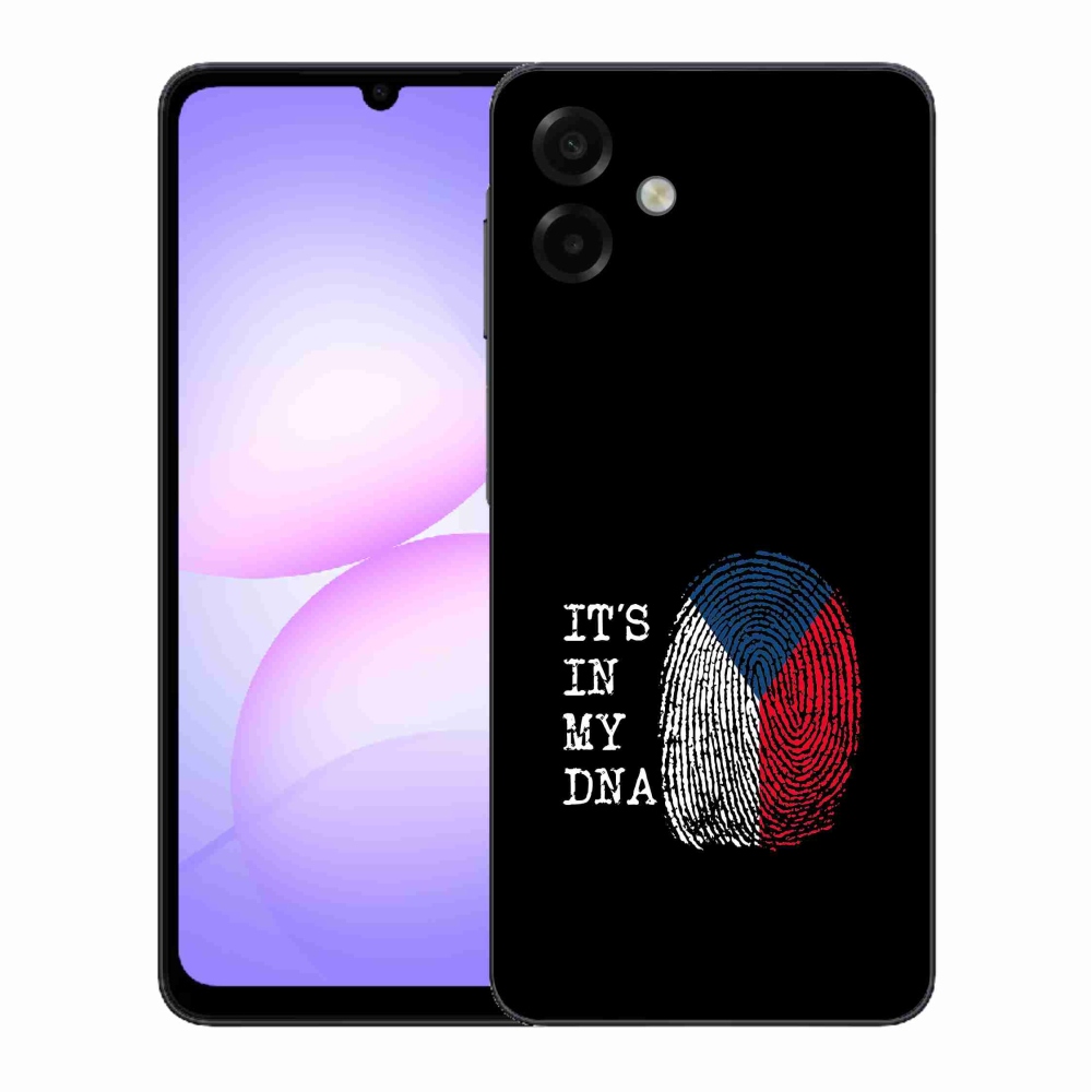 Gél borítás mmCase Samsung Galaxy A07 4G - zászlós ujjlenyomat fekete háttérrel