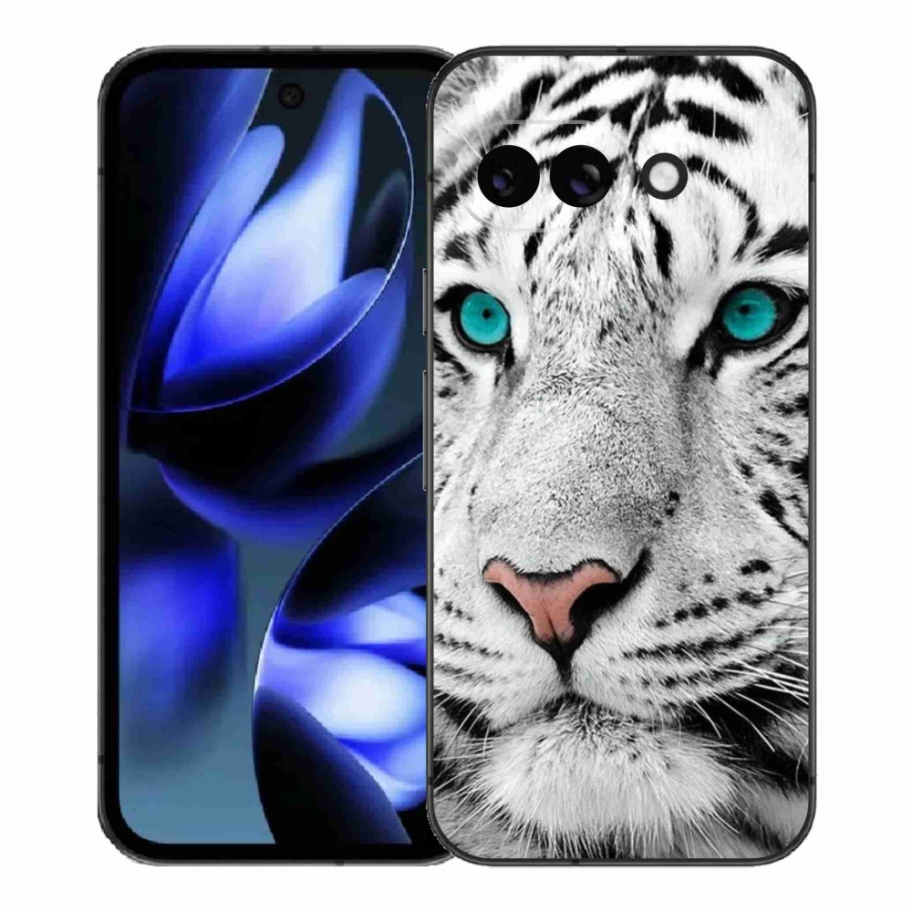 Zselés borítás mmCase a Google Pixel 9a készülékhez - fehér tigris