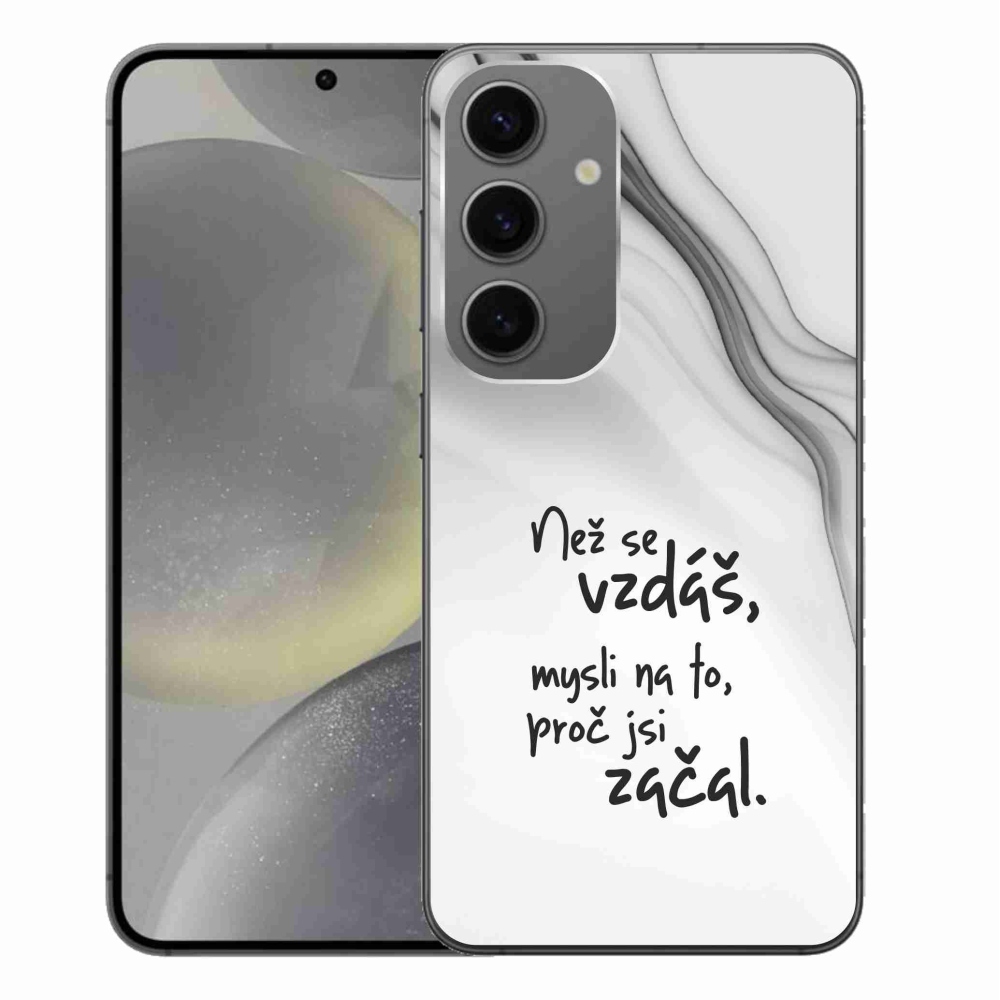 Gél borítás mmCase Samsung Galaxy S24+ - idézet 2 fehér háttér
