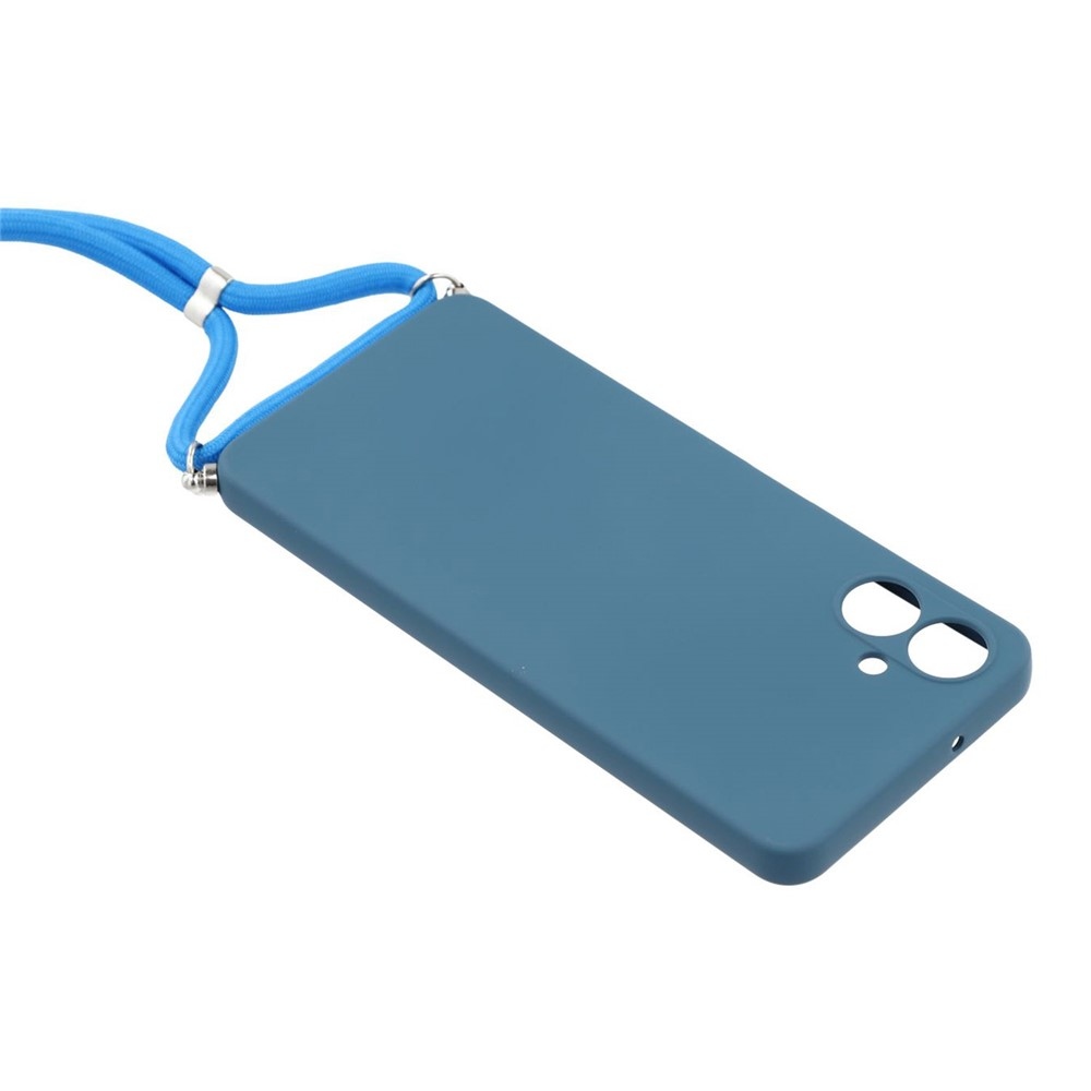 Bélés zselés tok húzózsinórral Samsung Galaxy A07 4G - kék