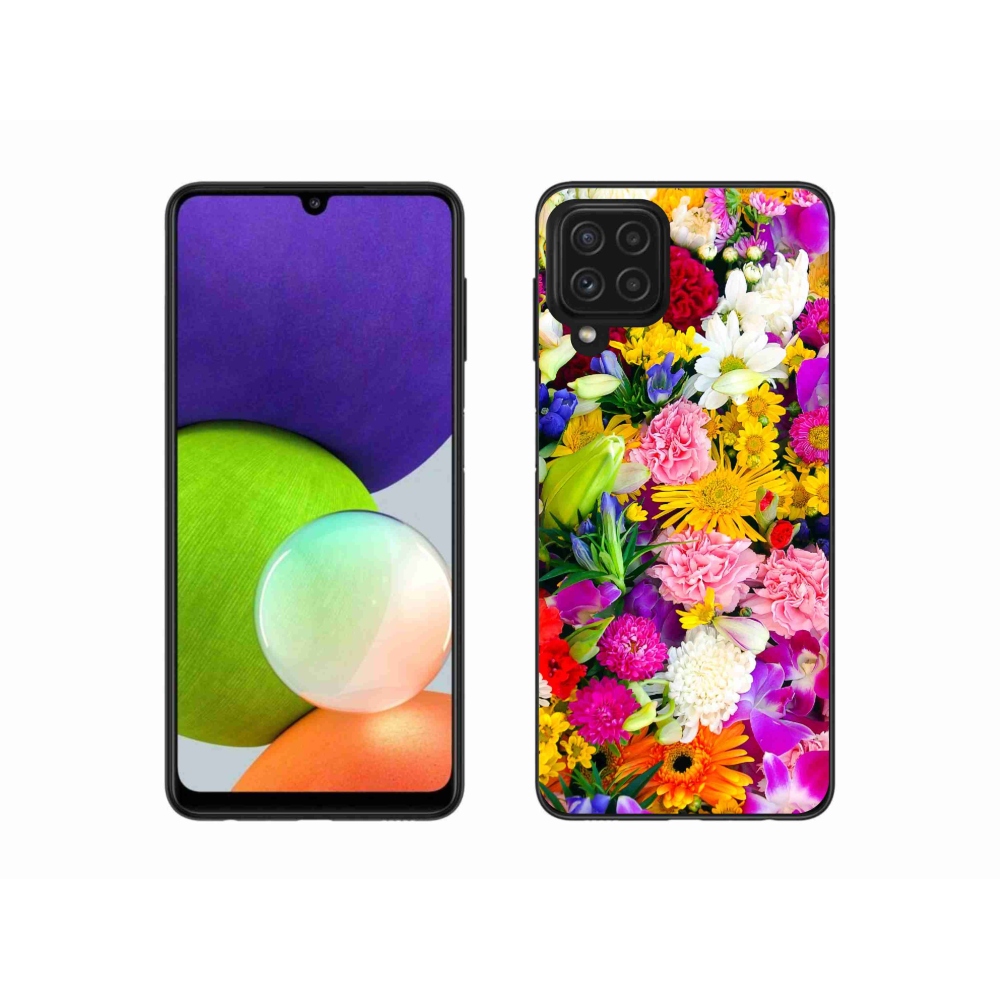 Gél borítás mmCase Samsung Galaxy A22 4G - virágok 12