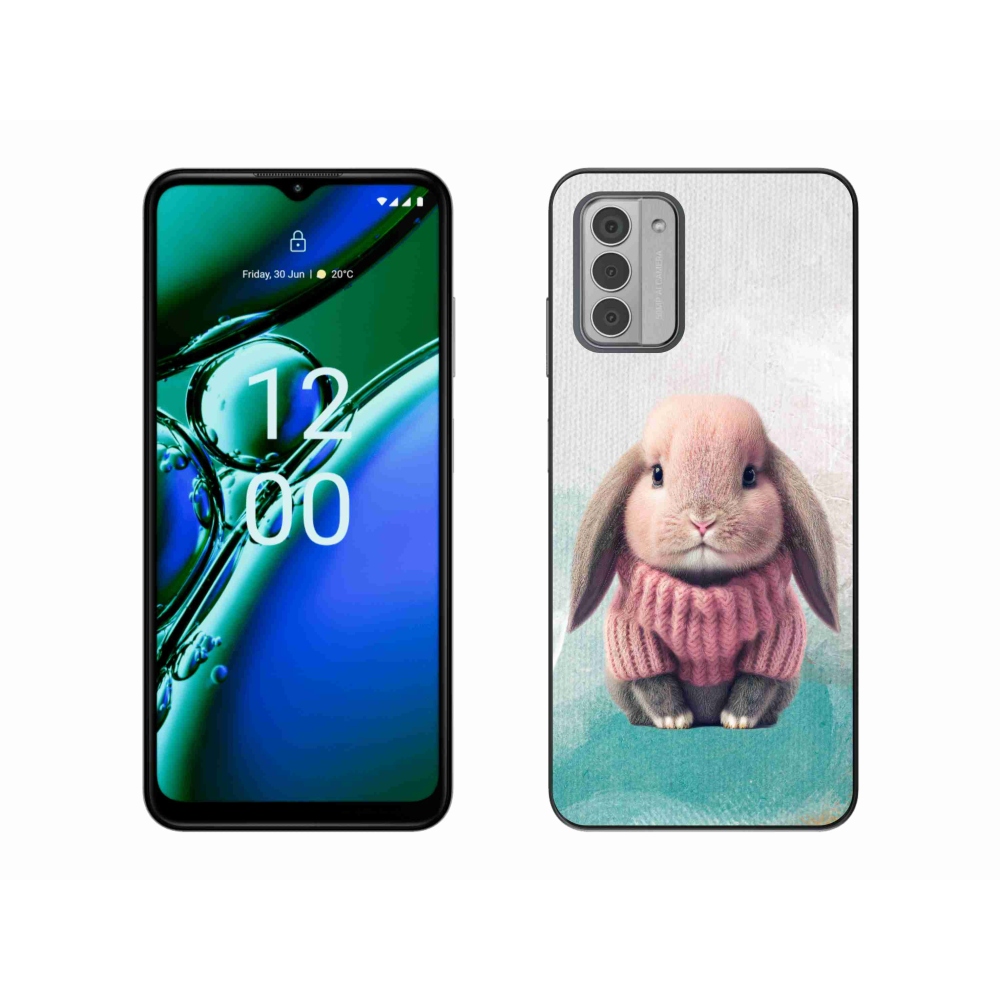 Zselés borítás mmCase a Nokia G42 készülékhez - nyúl pulóverben