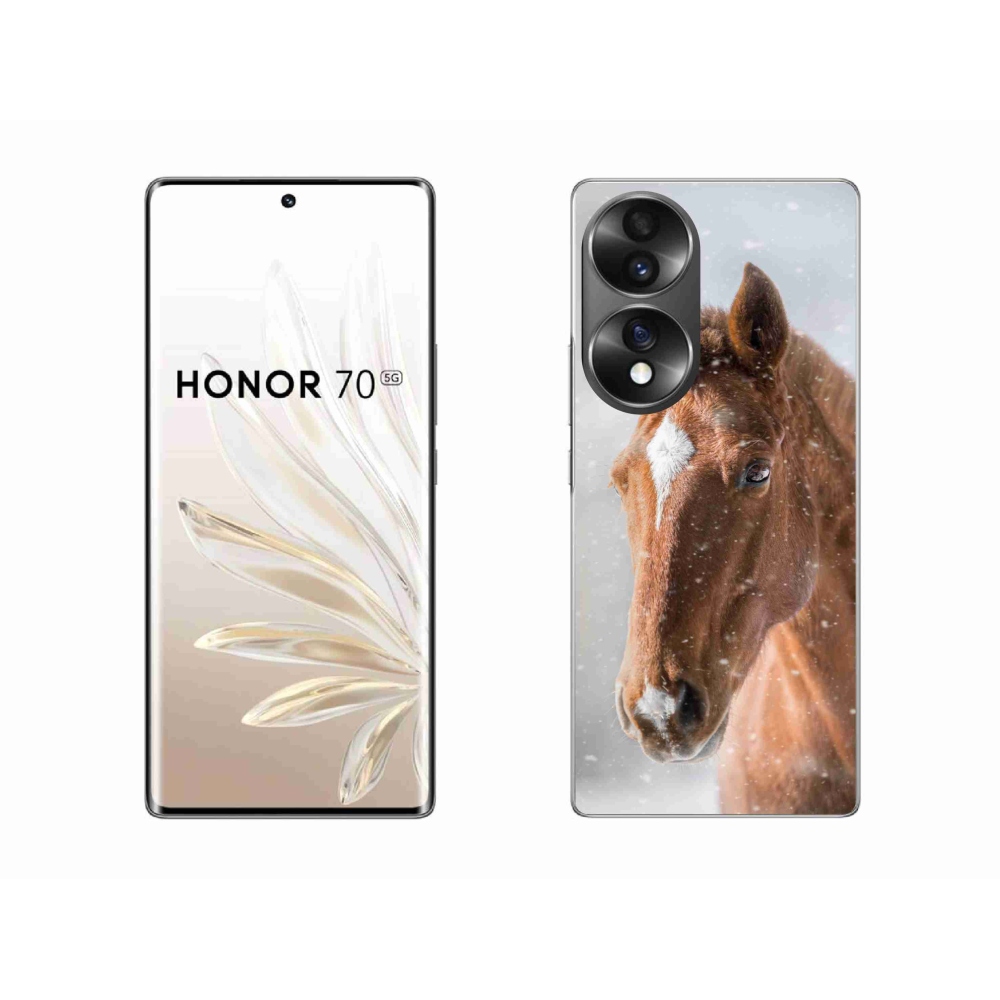 Zselés tok mmCase a Honor 70-hez - barna ló 2