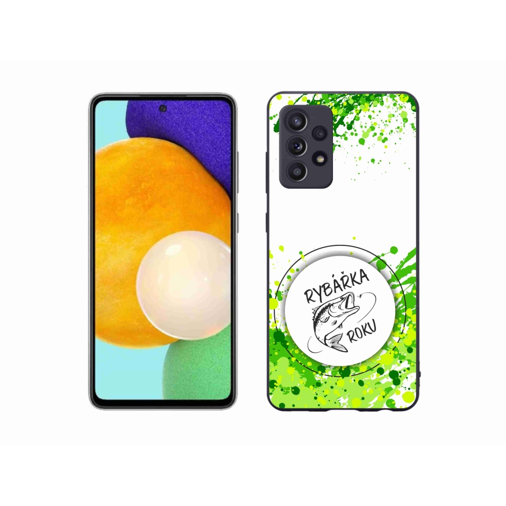 Zselés borító mmCase Samsung Galaxy A52/A52 5G - Az év horgásza fehér háttérrel