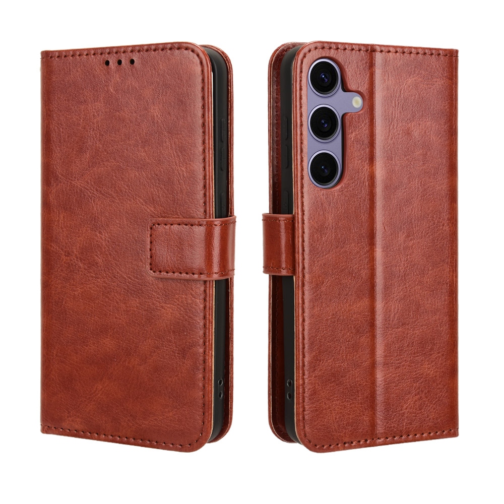 Őrült könyves tok Samsung Galaxy S25 FE - barna