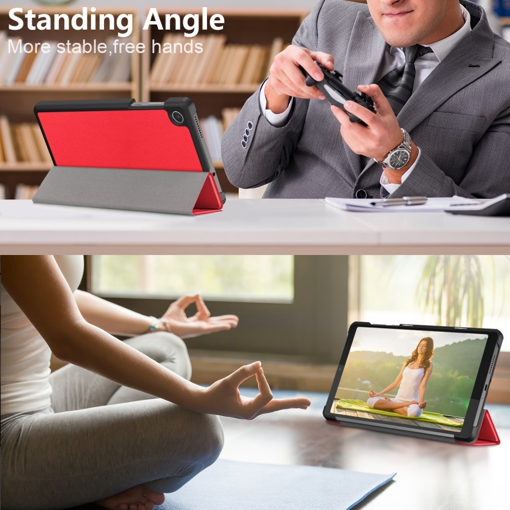 Állványra zárható tok Lenovo Tab M8 4. generációs (2024) - piros