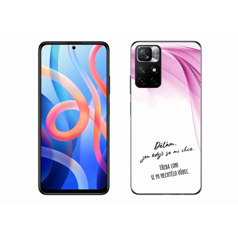 Gél borító mmCase a Xiaomi Redmi Note 11S 5G-hez - vicces szöveg 12 fehér háttérrel