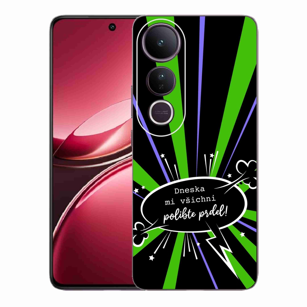 Gél borító mmCase a Vivo V50 Lite 4G/5G készülékhez - vicces szöveg 15 fekete háttérrel