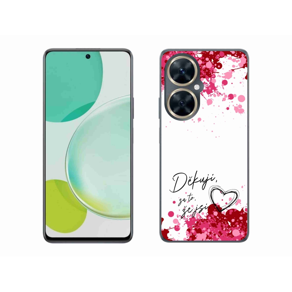 Gél borító mmCase a Huawei Nova 11i készülékre - szerelmes szöveg 2 fehér háttérrel
