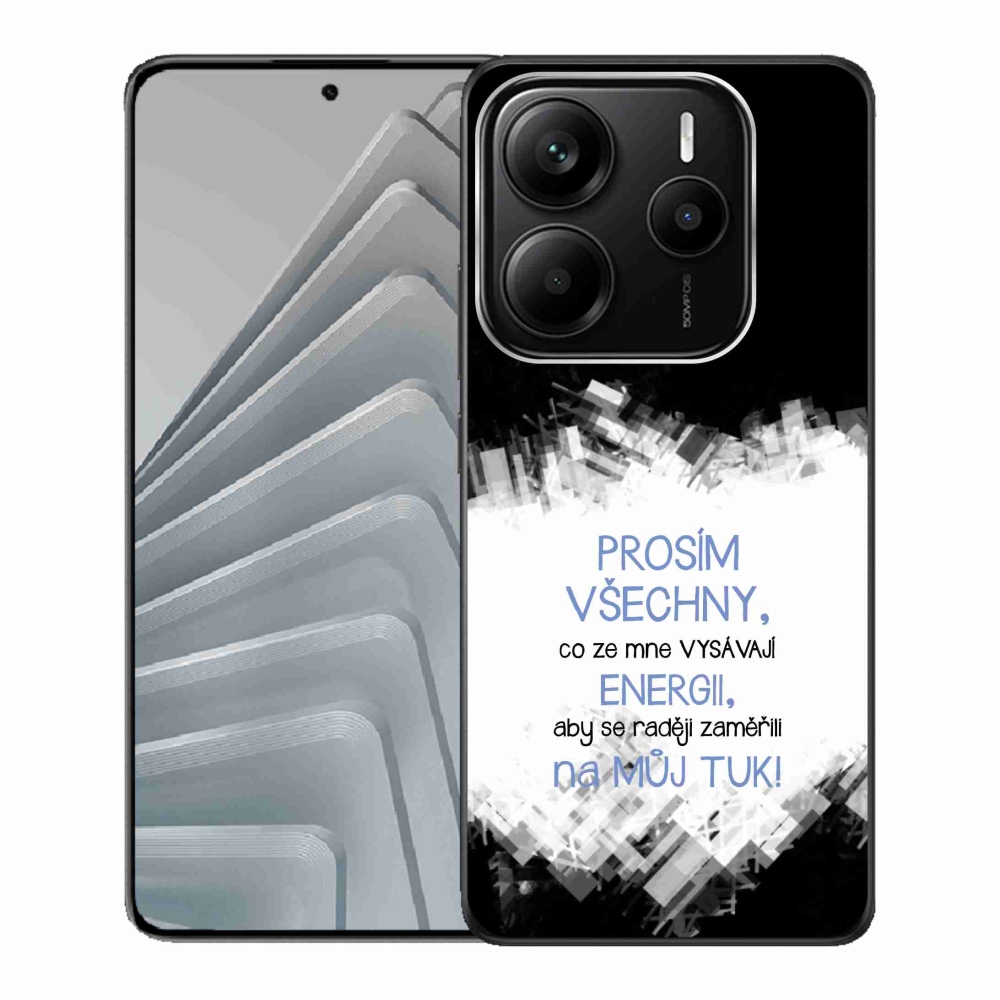 Gél borító mmCase a Xiaomi Redmi Note 14 5G - vicces szöveg 1 kék