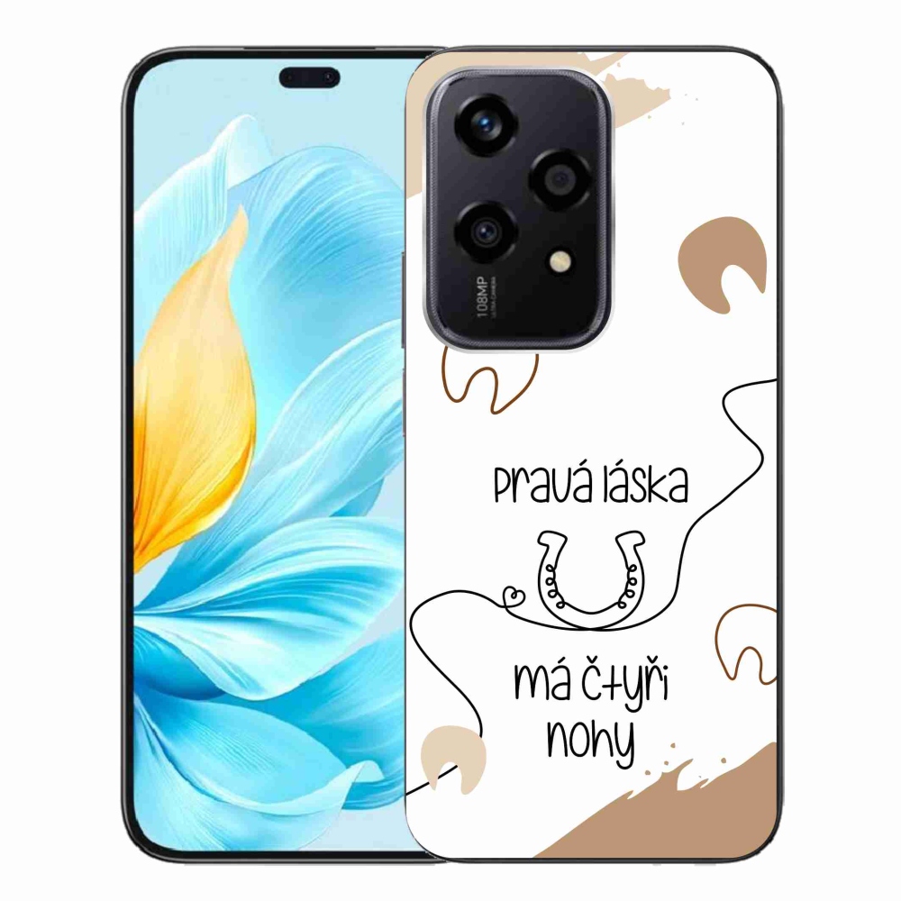 Gél borító mmCase a Honor 200 Lite 5G készülékhez - ló motívum fehér háttérrel