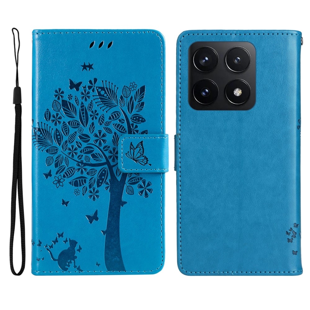 Fák könyve tok Xiaomi 14T - kék