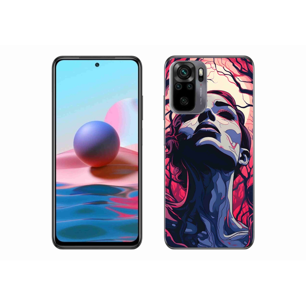 Gél borító mmCase a Xiaomi Redmi Note 10 4G - absztrakt arcán