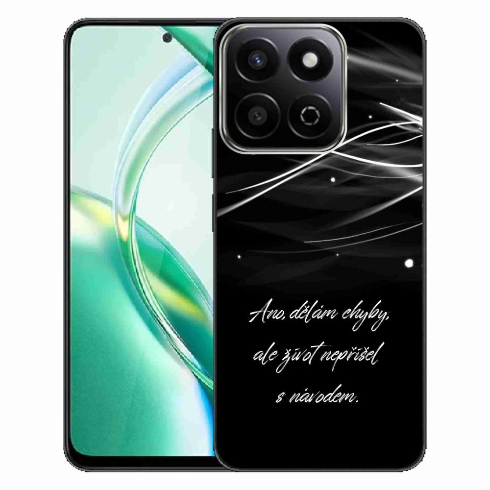 Zselés borító mmCase a Honor 200 Smart 5G készülékhez - idézőjelben fekete háttérrel