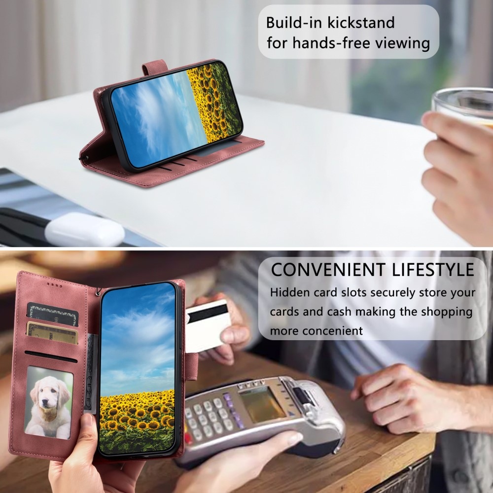 Mandalák könyv tok Xiaomi Redmi Note 14-hez - rózsa arany