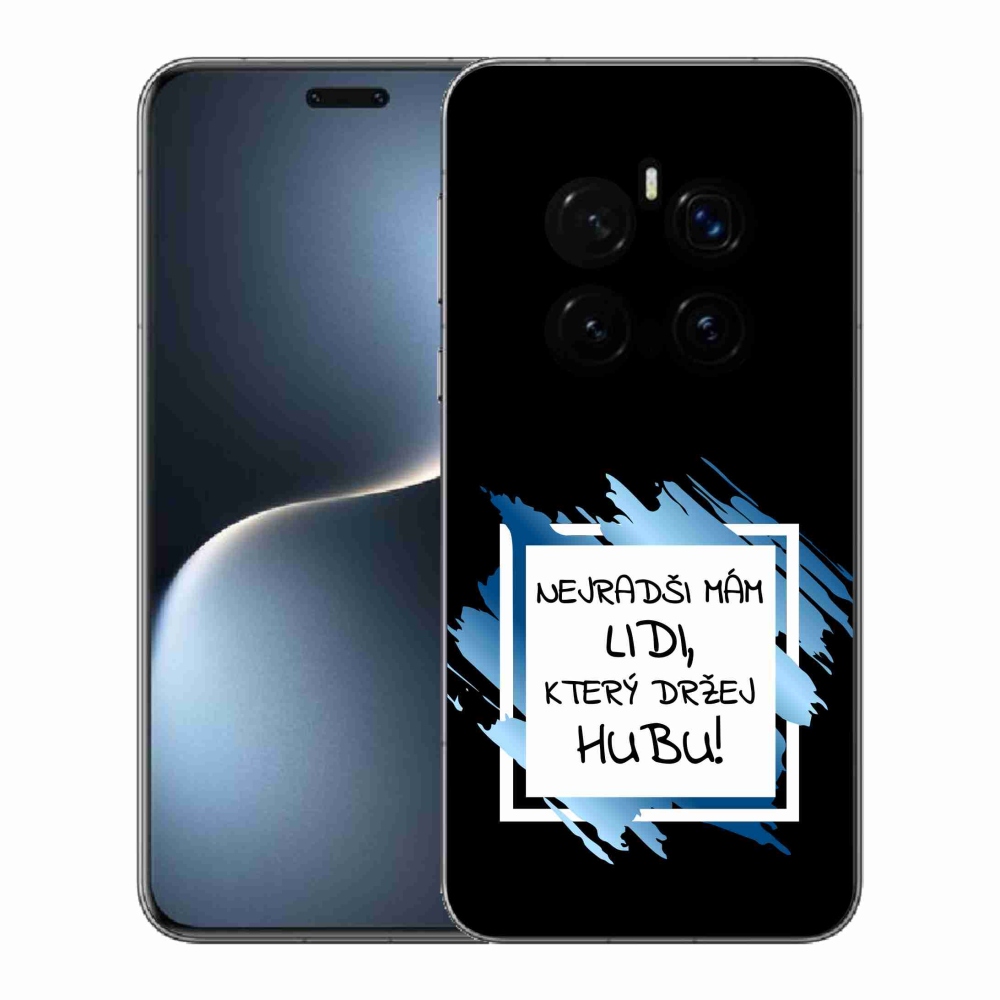 Gél borító mmCase a Honor Magic 7 Pro 5G készülékhez - vicces szöveg 7 fehér és fekete háttérrel