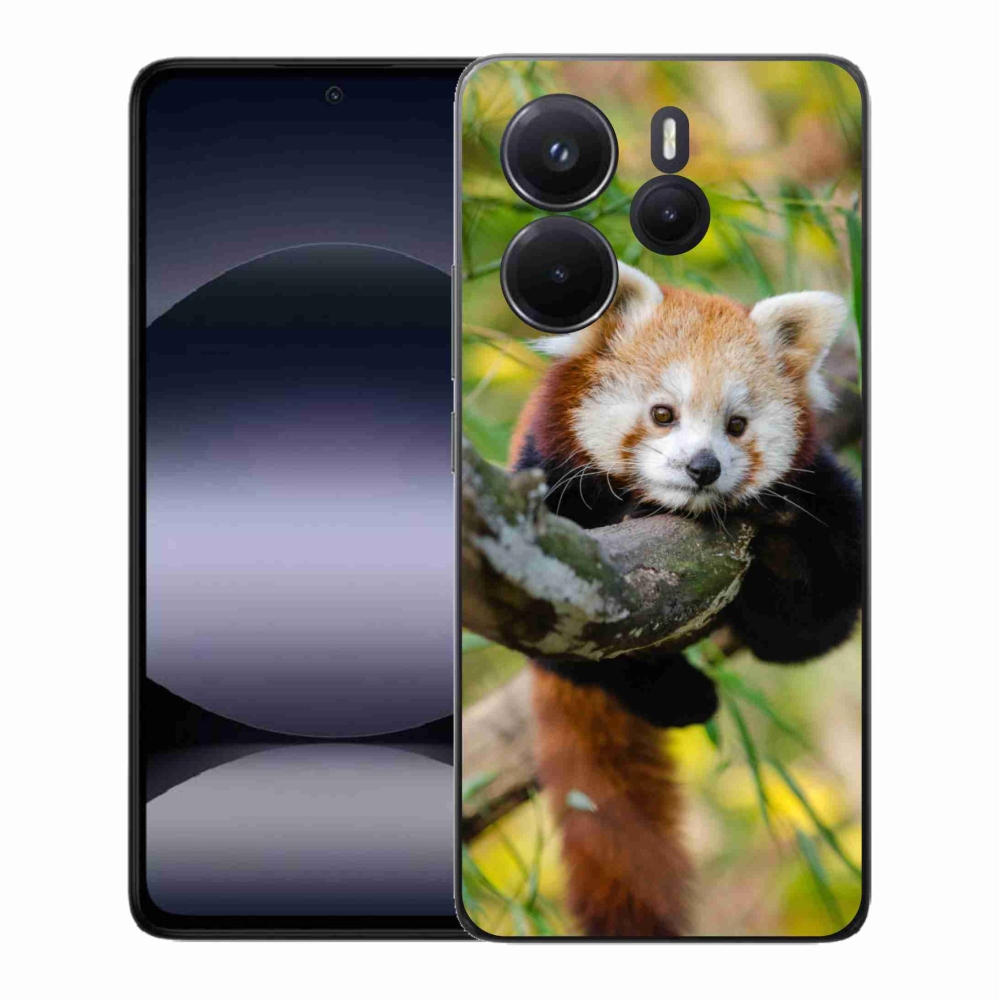 Gél borítás mmCase a Xiaomi Redmi Note 14-hez - panda piros