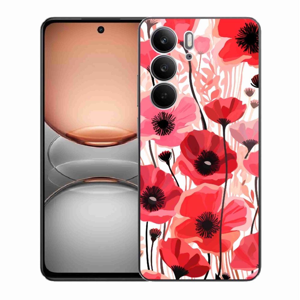 Zselés tok mmCase a Realme C75 készülékhez - mákos 1