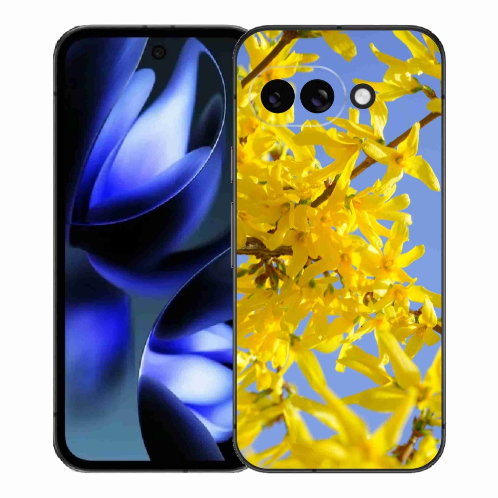 Gél borítás mmCase a Google Pixel 9a készülékhez - sárga virágok