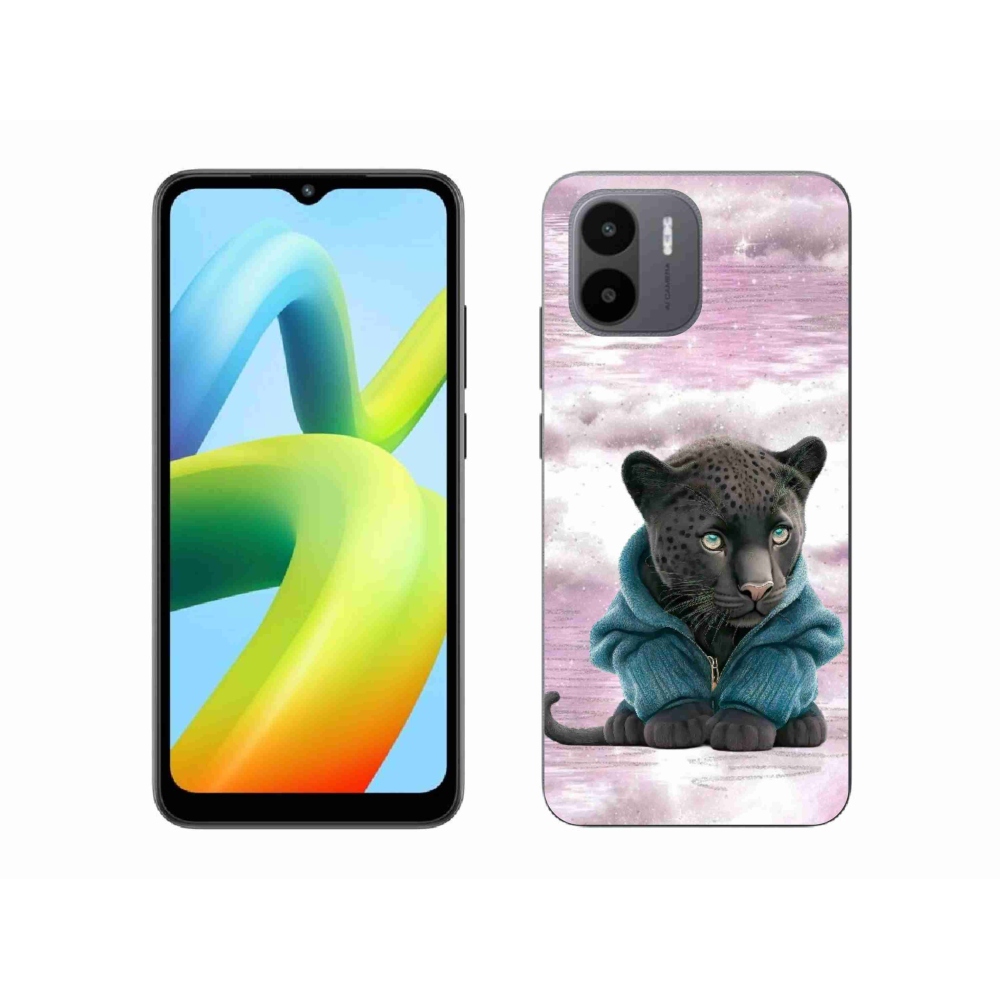 Gél borítás mmCase a Xiaomi Redmi A1/Redmi A2 készülékhez - fekete párduc pulóverben
