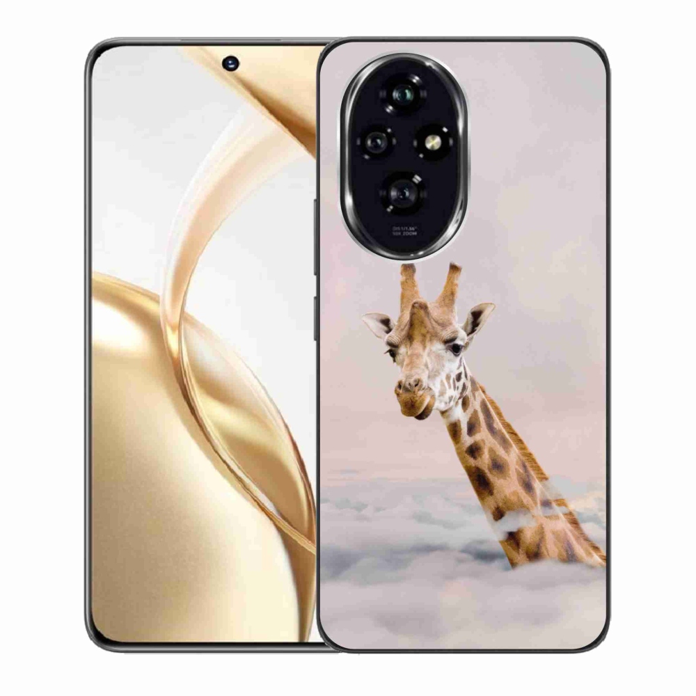 Zselés borító mmCase a Honor 200 5G számára - zsiráf a felhőkben