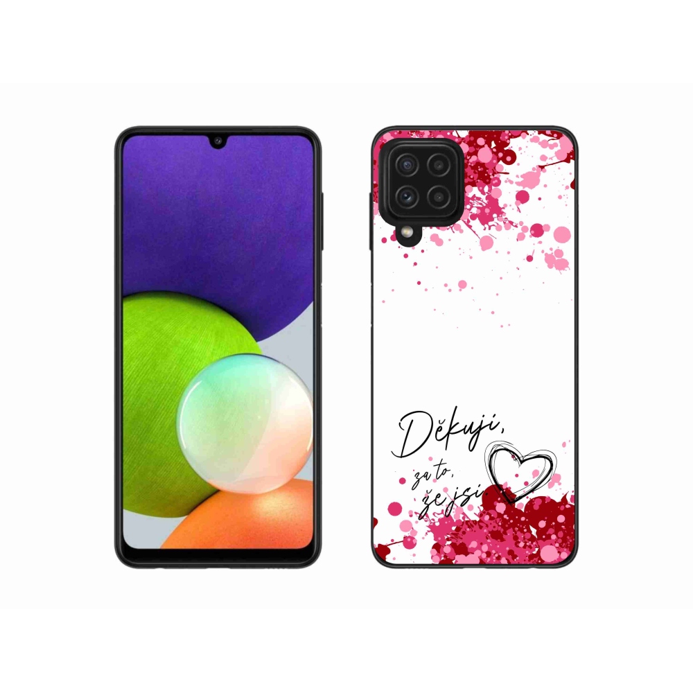 Gél borító mmCase Samsung Galaxy A22 4G - text in love 2 fehér háttérrel